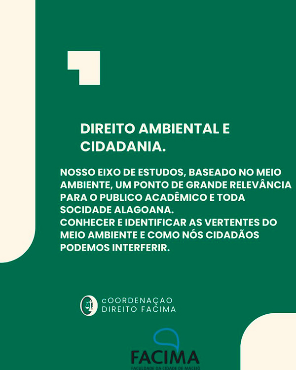 Projeto de Extensão Direito 2025/1: Meio Ambiente e Cidadania
